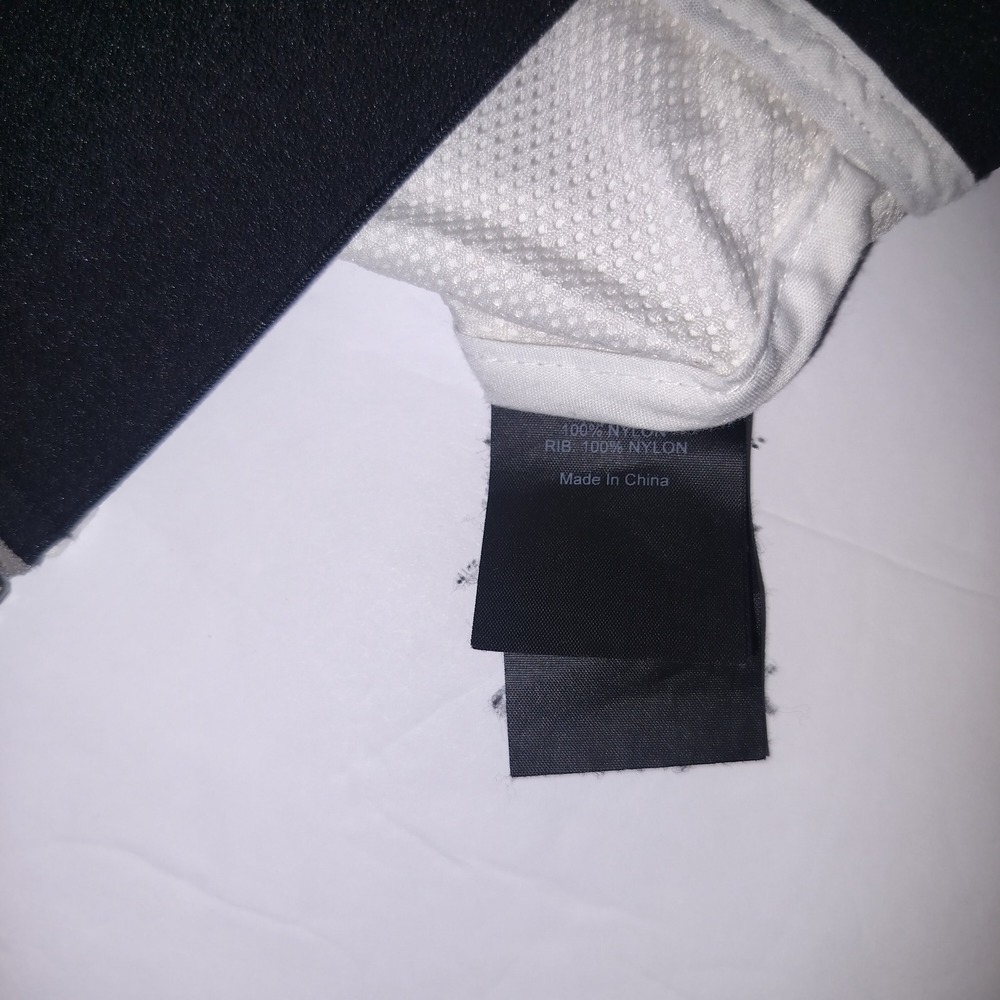 BLACKBARRETT by Neil Barrett Mens White Bomber Jacket Black Ribbed Trim Full Zip - Picture 10 of 11